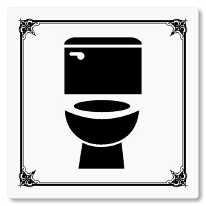 Toalety, 118x118mm, bílá, Nebraska